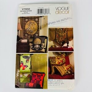 Vogue Decor Home Accent Pattern Pillow Wall Hanging V7956 Uncut